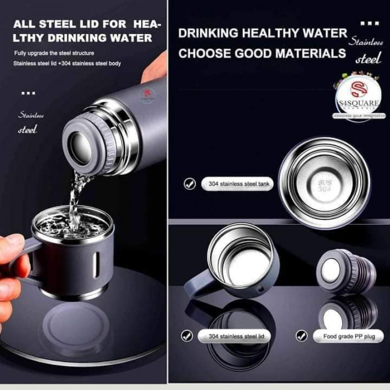 Vacuum Flask Set (Grey)