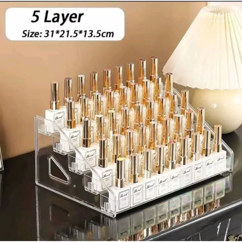 5 Layers Acrylic Nail Polish Display Organizer